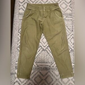 Free People Olive Green Button Fly Pants - Small
